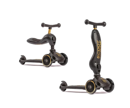 Hulajnoga lub deskorolka Scoot & Ride Highwaykick 1 Jeździk i hulajnoga 2w1 Black & Gold LE